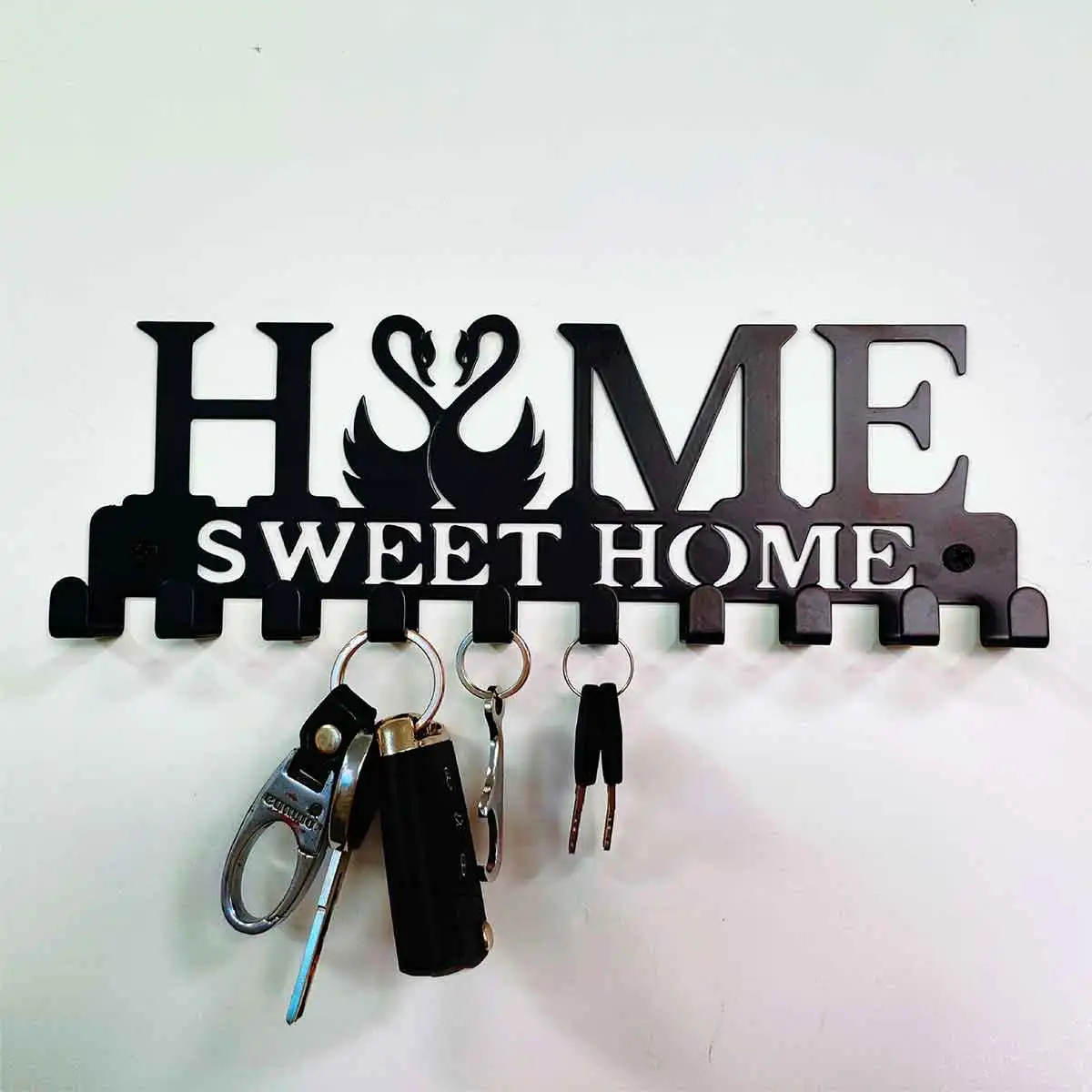 Wall Mounted Sweet Home Decorative Key Holder Key Wall Hook Creative Holder For Front Door 1pc key holder