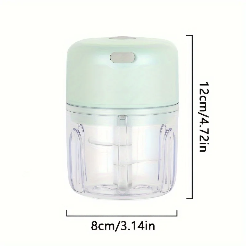 USB 충전식 고속 전기 다지기, 효율적인 다용도 고기 및 채소 연마기, 가정 요리사에 적합, 250ml
