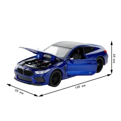 Diecast Alloy Sports Car Toy with Sound & Light Features (Blue)