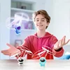 Flying Robot Astronaut Toy Aircraft High-Tech Hand-Controlled Drone Interactive Dual Wings with Lights Outdoor Gifts for Kids 6