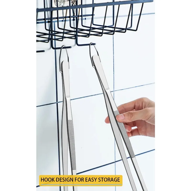 Tweezer Tongs 2pcs Fine Extra-Long 304 Stainless Steel Cooking Tweezers Kitchen Food Cooking Sea Food BBQ Food Tongs