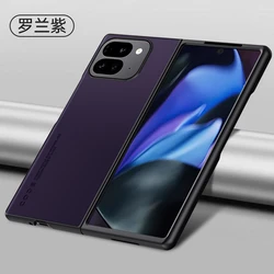 Luxury Silicone Leather Phone Cover for Google Pixel 9 Pro Fold - Stylish Protective Case (PURPLE)