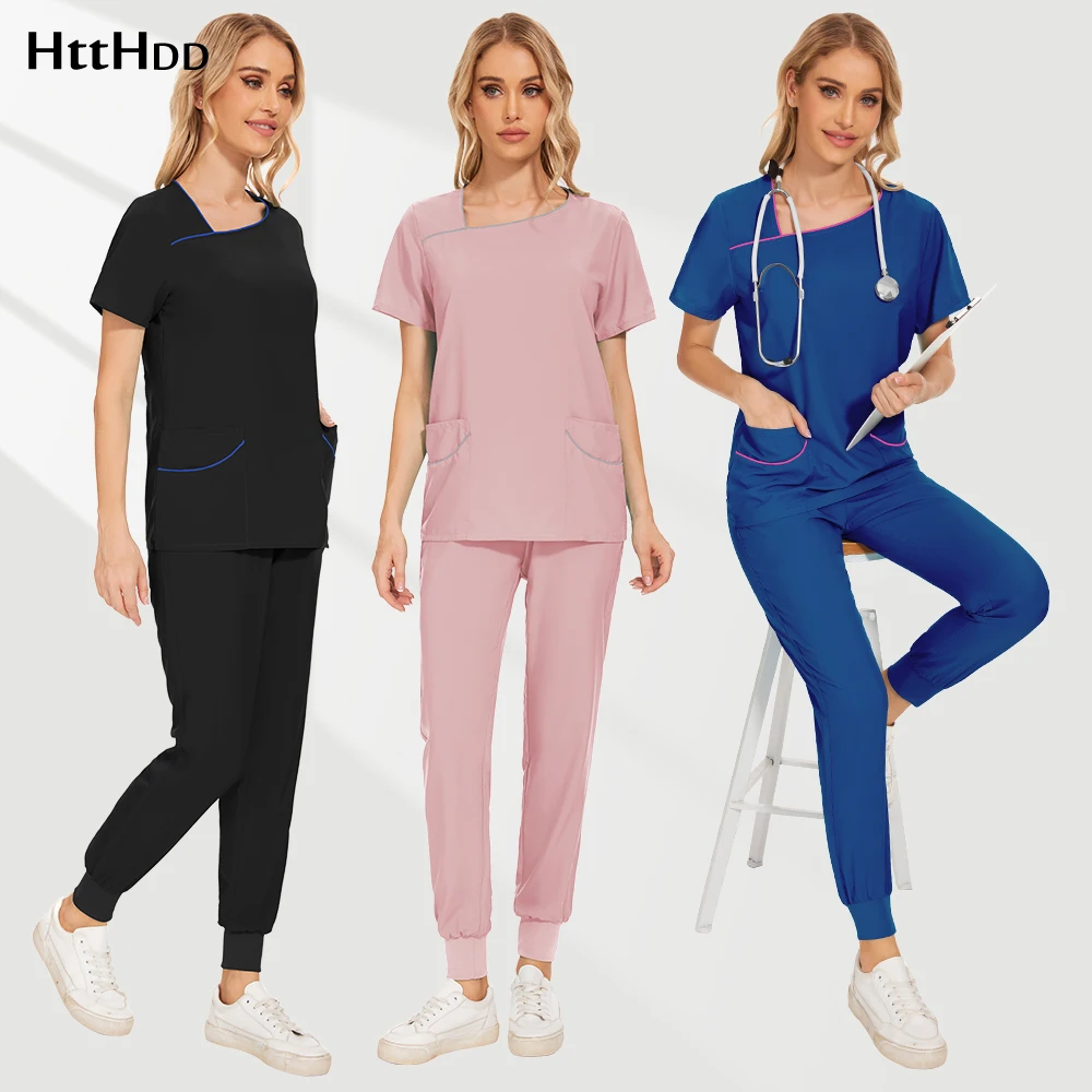 

Beauty Salon Beautician Work Scrub Uniforms Fashion Work Clothes Set High-quality Healthcare Doctor Dentist Nursing Medical Suit