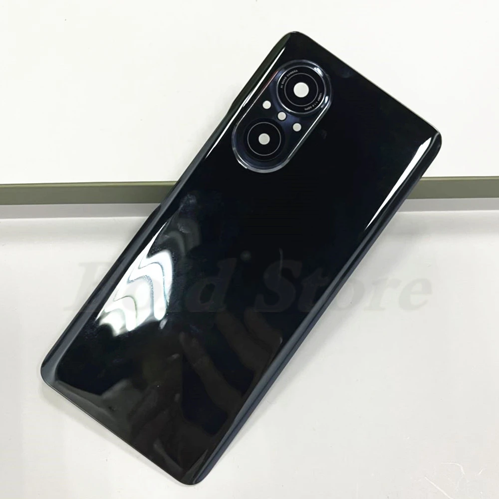Huawei Nova 9 SE 용 카메라 렌즈 포함 배터리 유리 도어 하드 백 커버 Nova 9SE 후면 뚜껑 하우징 케이스 패널 + 접착제 접착제