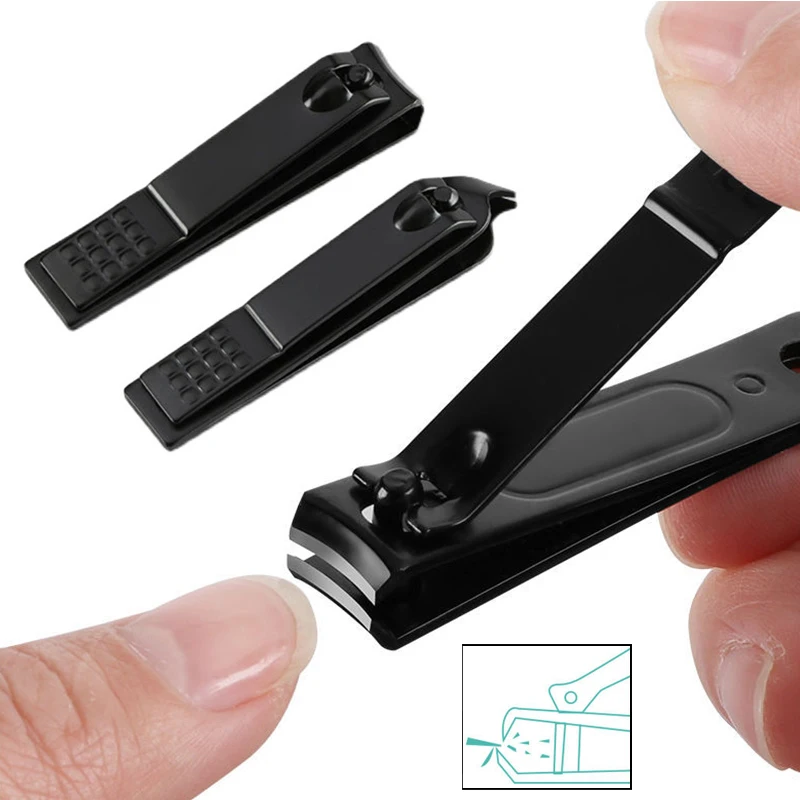 High Qu Splash Proof Nail Clipper with Built-in Nail Debris Catcher  Stainless Steel Nail Clippers for Fingernail Toenail - AliExpress