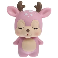 Creative Deer Piggy Bank Cartoon Coin Bank Money Holder Saving Pot (Pink) 1