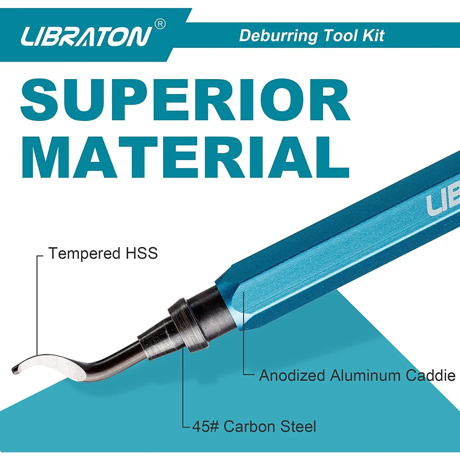 Deburring Tool 11 HSS Steel Blades 360 Degree Rotary Head For Metal Resin Plastic 3D Printing Wood