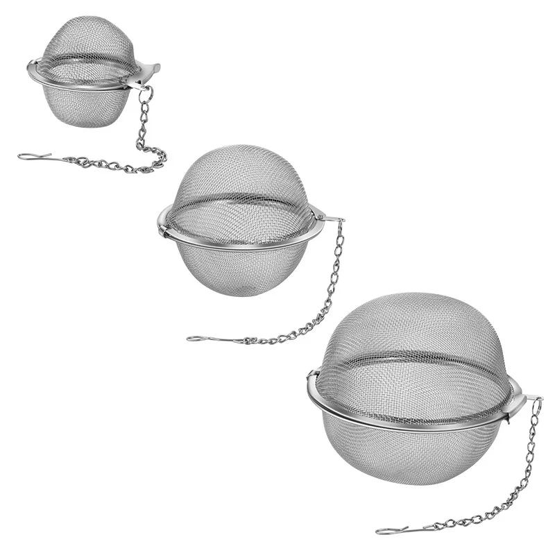 Stainless Steel Tea Infuser Sphere Locking Spice Tea Ball Strainer Mesh Infuser Filter Strainers Kitchen Accessories cooking strainers