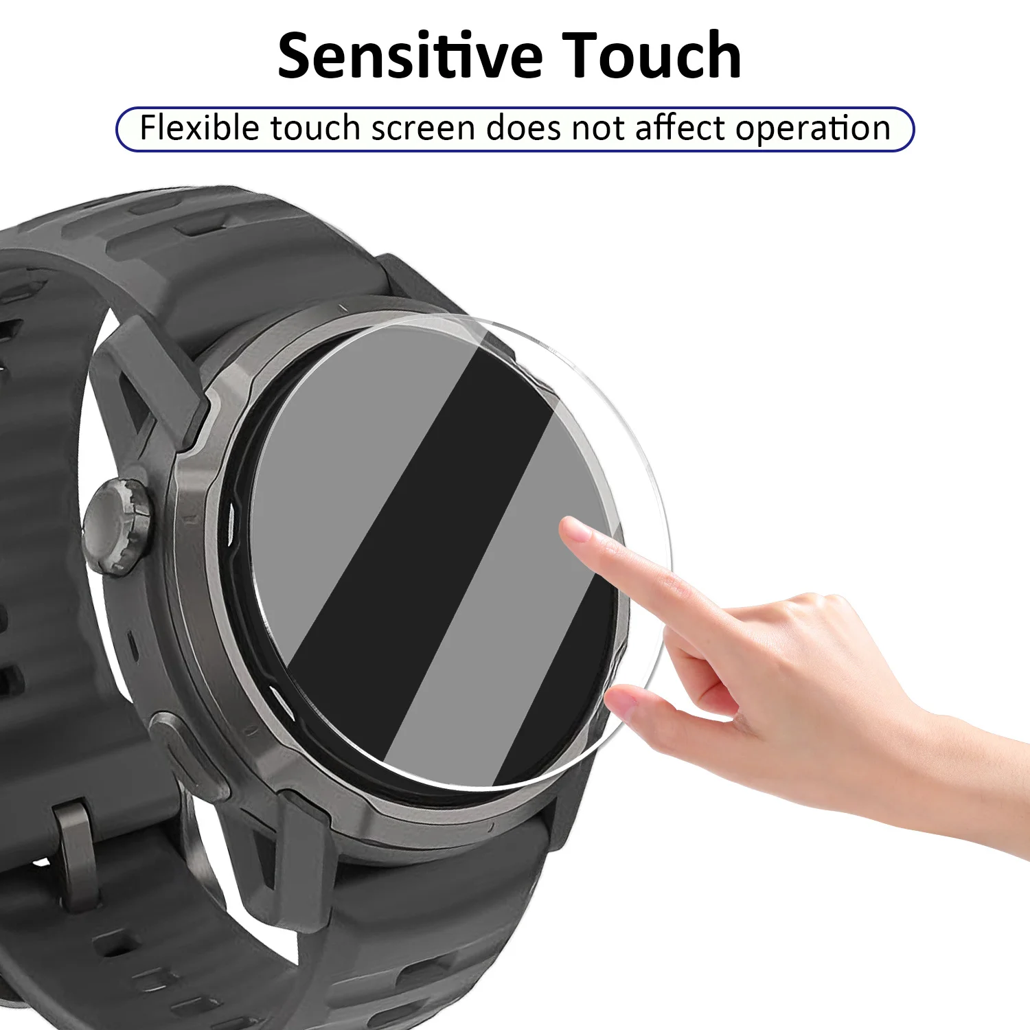 Premium Tempered Glass HD Clear Watch Protectors - 2 Pack