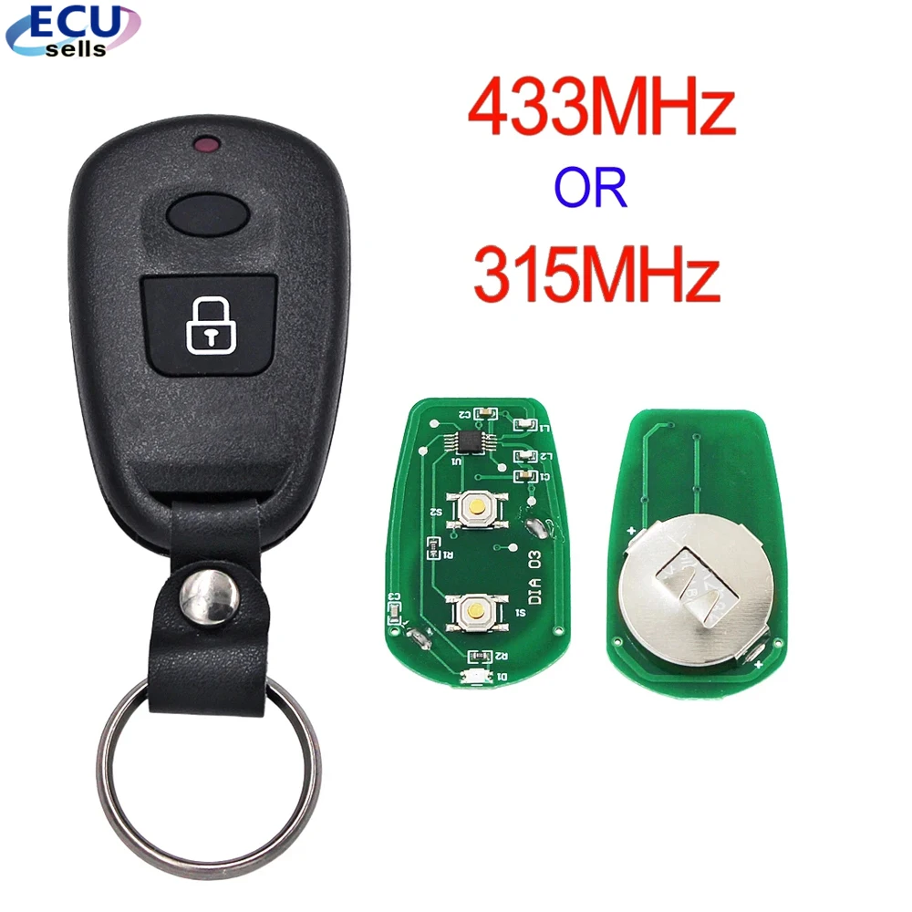 Replacement 2 Buttons Remote Key Control 433MHz / 315MHz for Hyundai Old Elantra Santa Fe key case car key shell car remote key car key key shell