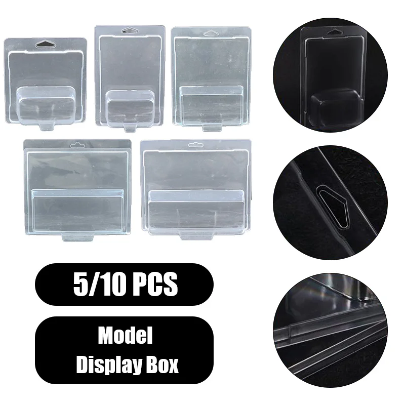 5/10PCS Auto Spielzeug Vitrine Klar Hotwheels Schutz Shell für Europäischen Kurzen Karte Transport Modell Karte Bord sammeln Box Geschenk
