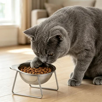Tilted Cat Bowl 1
