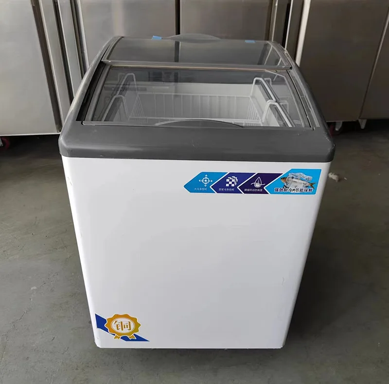 Commercial Mini Ice Cream Fridge Display Freezer 130L for Sale