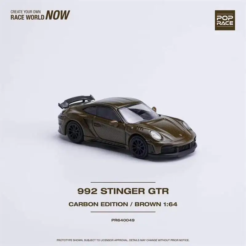 

** Предзаказ ** поп-гонка 1:64 992 STINGER GTR CARBON EDITION, коричневая литая модель автомобиля