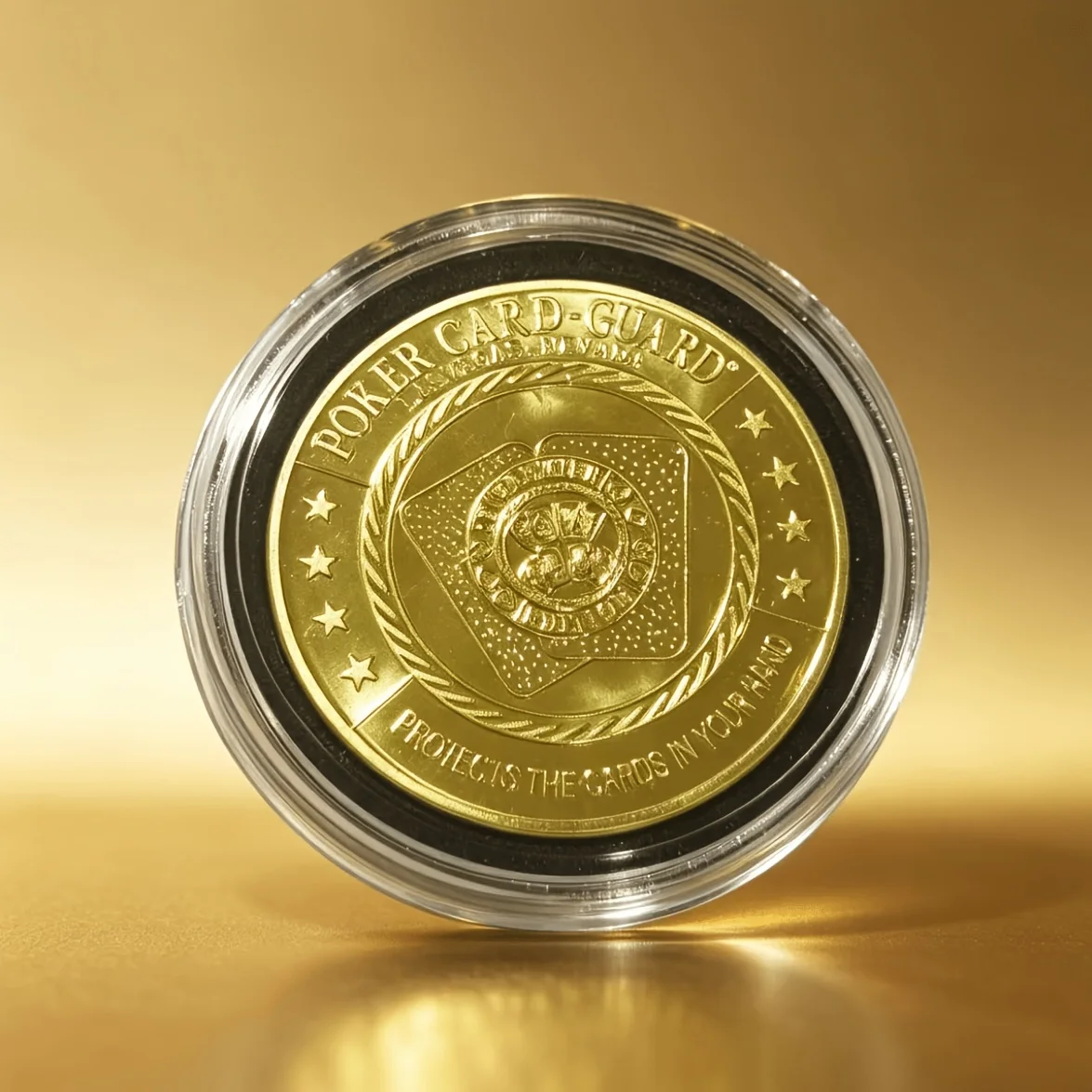 금도금된 금속 포커 카드 가드 코인 40mm, 포커 게임 토너먼트 및 홈 엔터테인먼트용 수집용 딜러 버튼