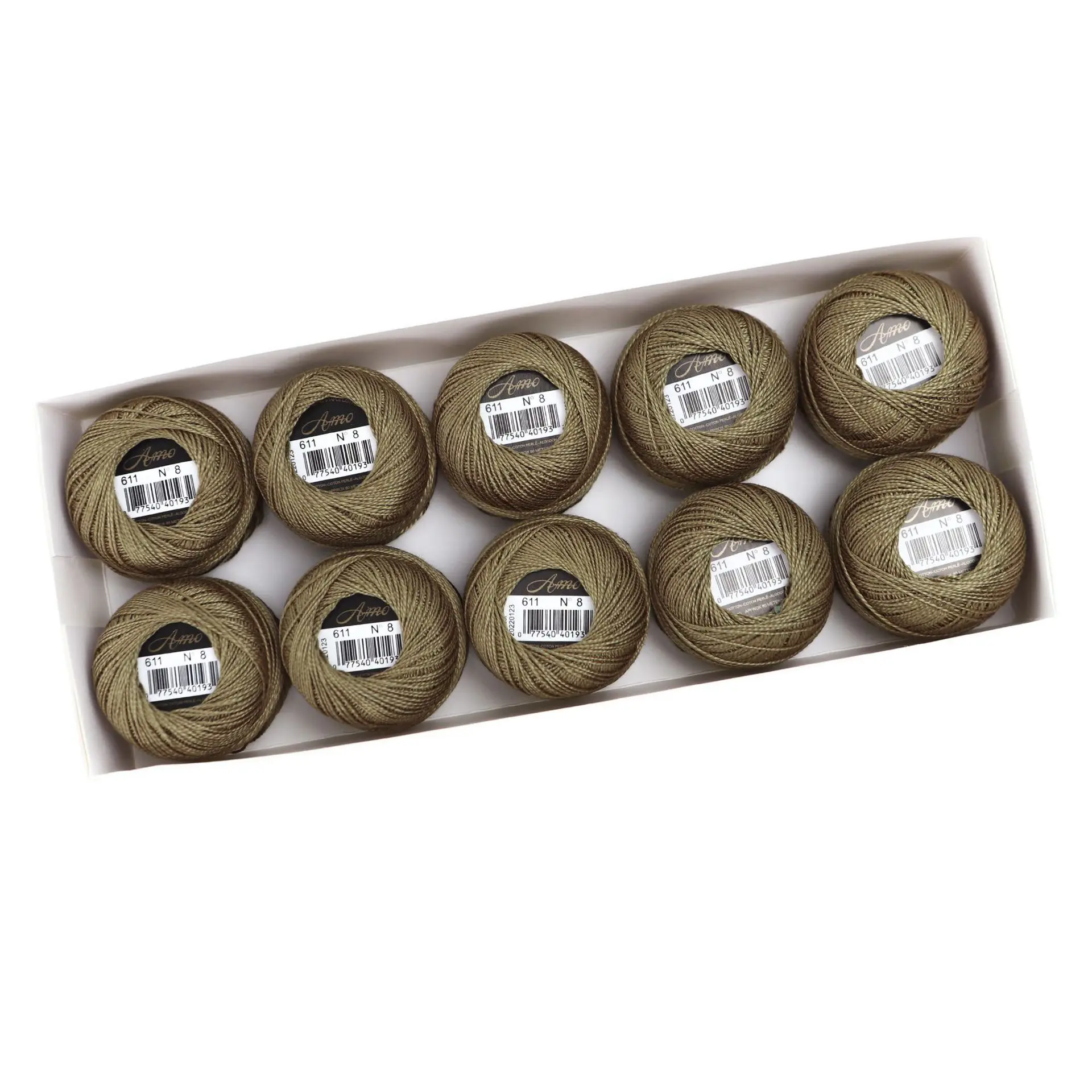 Egyptian Long Staple Cotton Embroidery and Hand Sewing Thread Set - 10 Balls