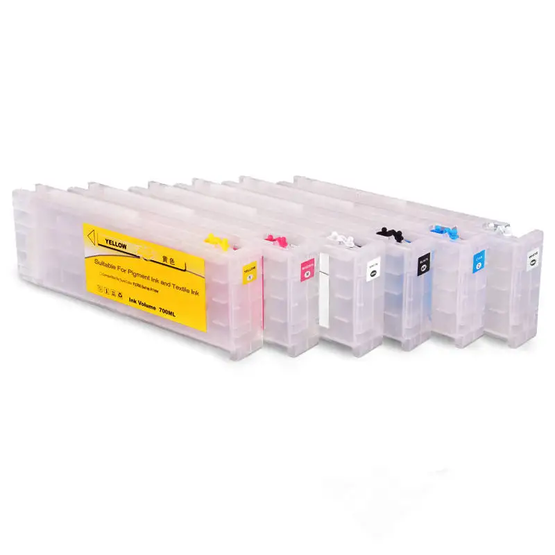 

6Colors/Set T7251 T7251-T7254 T725A T725A Refillable Ink Cartridge With Chip For Epson SureColor F2000 F2100 Printer 700ML/PC