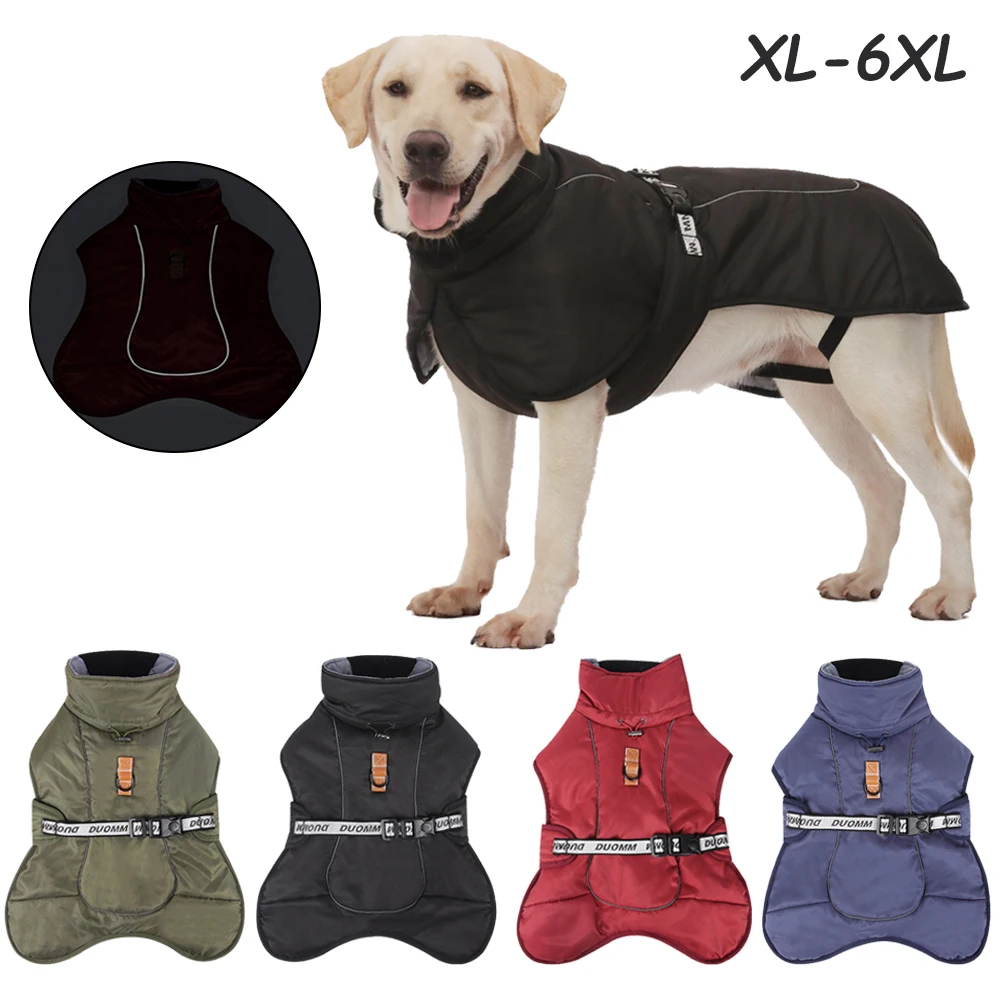 WinterLargeDogClothesPetDownJacketWarmThickenDogsCoat