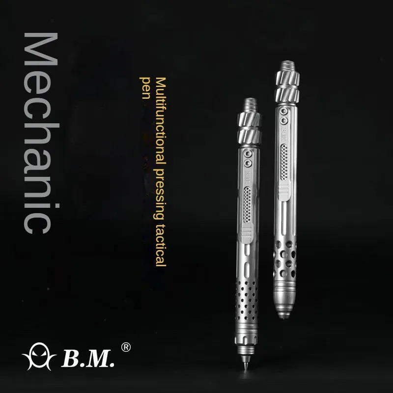 

1PC Titanium Mechanic Tactical Pen Writing Pen Signature Pen Automatic Pencil Boys EDC Equipment