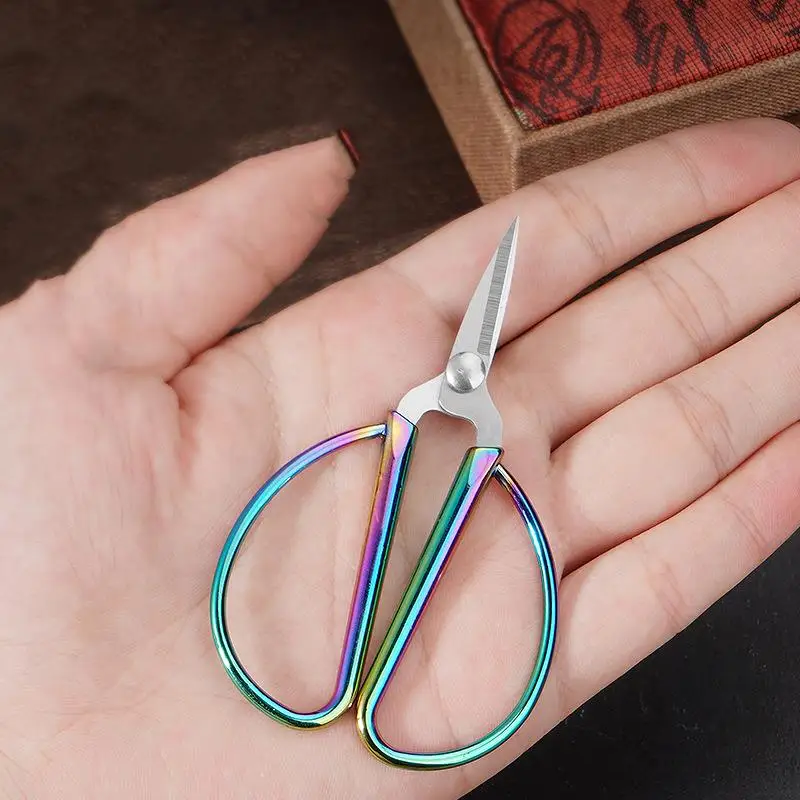 Sewing Scissors Tailor Scissors Craft Scissors Stainless Steel Tailor Scissor Bright Color Embroidery Scissors DIY Tools Dressmaker Shears Knitting Sewing Handicraft Scissor