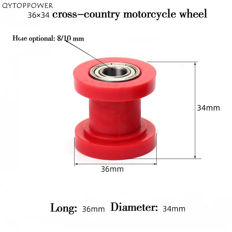 Motorcycle Chain Roller Tensioner Pulley wheel guide 8mm or 10mm For Kayo BSE SSR SDG Thumpstar Pit Pro Pit Dirt Bike motorcycle chain tensioner pulley