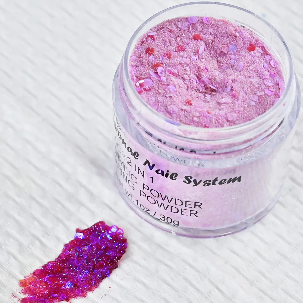 30g/Jar Polychrome Chunky Acrylic Powder FluorescenCE 1oz EMA Mix Glitter 21ColorS Rainbow Manicure Monomer Nailart Acrylic 165# 2