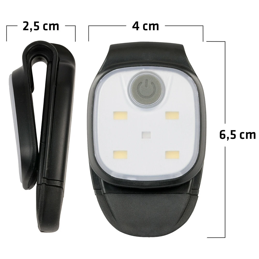 Lampe clip LED 4 modes rechargeable USB pour jogging marche nocturne pêche randonnée sécurité