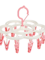16 Clips Folding Clothes dryer Hangproof Socks Underwear Plastic Drying Rack Organizerer Children Adults  Dryer Wind 2