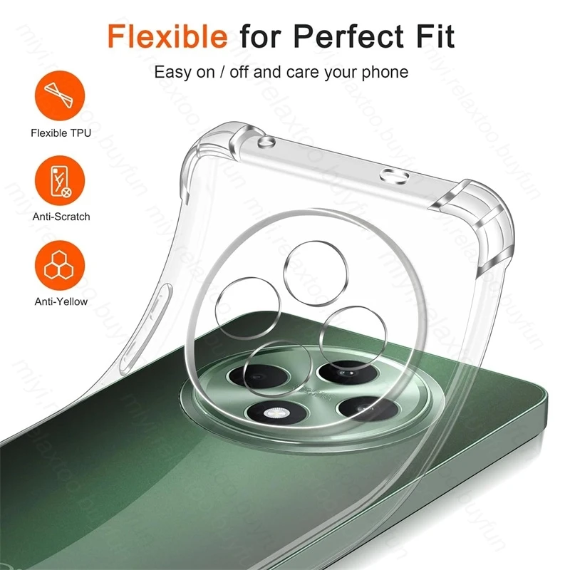 Shockproof Clear TPU Protective Phone Case - Four-Corner Design