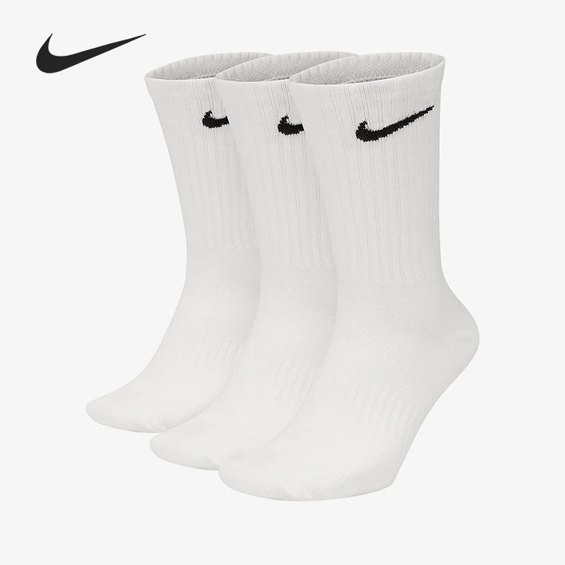 Nike/Nike Genuine Men's and Women's Couple Breathable Sports Training Mid-Calf Socks Three Pairs Sx7676-100