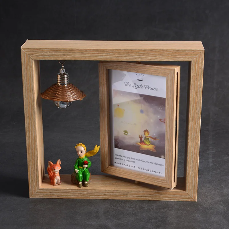 

The Little Prince's Peripheral Decoration Rotational Photo Frame Creativity 6-inch Nordic Style Platform Birthday Gift Minimalis