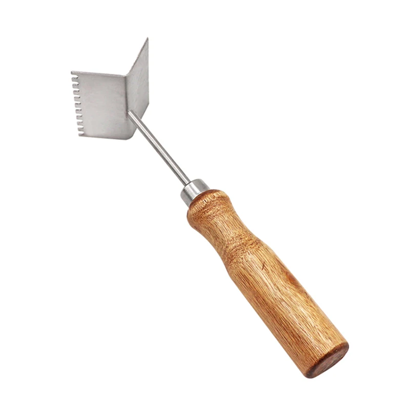 

Stainless Steel Beehive Cleaning Shovel with Wooden Handle for Clean Frame Nest Bee Case Board Cleaner Beekeeper Equipment
