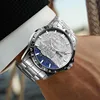GLENAW Three Dimensional Sailing Dial Design Luxury Automatic Mechanical Watches Luminous waterproof Stainless Steel Strap Watch 3