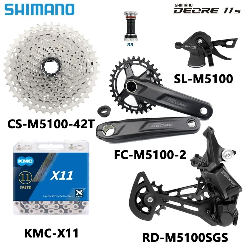 Shimano DEORE FC-M5100-2 11-fach Kurbel 36/26 Kurbel 2 X 11-fach