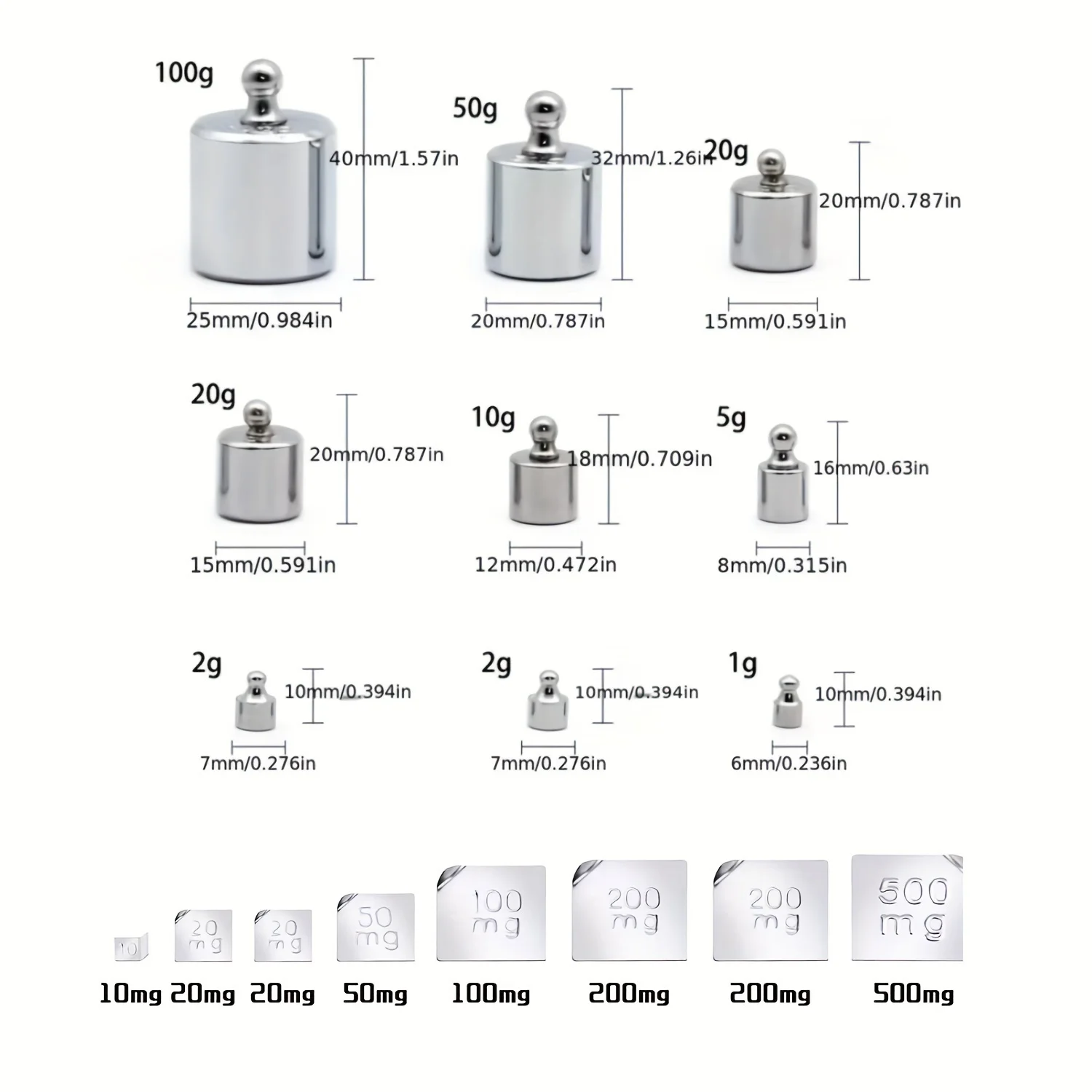 ערכת כיוונון מדויקת של 17 משקולות עם תיק ומצפן, סט כיוונון מדויק