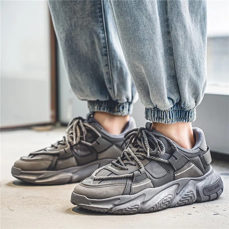 

2023 Autumn and Winter New Men's Shoes Youth Sports Leisure Breathable Running Shoes Versatile Dad Shoes Male