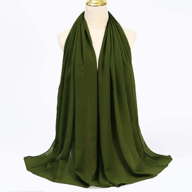 Foulard Hijab en mousseline de soie pour Femme, voile musulman ramadan ,hijab femme musulman,foulard musulmane pour femme, foulard mousseline en Jersey doux de haute qualité hijab islam voile femme musulman,70*180cm