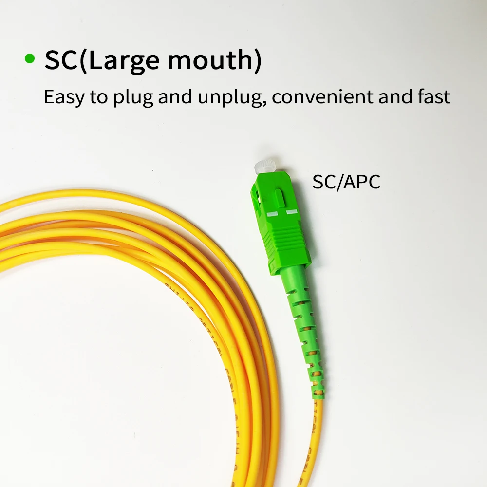 10PCS 3M/5M Fiber Optic Cable SC/APC to LC/UPC Single Mode Simplex Core 2mm SC-LC Patch Cord Fiber Optic Extension Cable