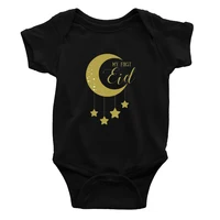 MY FIRST EID Baby Bodysuit Outfits Newborn Infant Jumpsuit Boy&Girls Simple Clothes 0-24Months 1