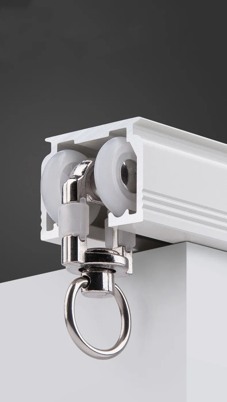 Description Picture 4 of item10pcs Curtain Track Pulley Plastic Stainless Steel Roller Nylon Wheel Window Hardware Accessories Bathroom Curtain Hook Wheel