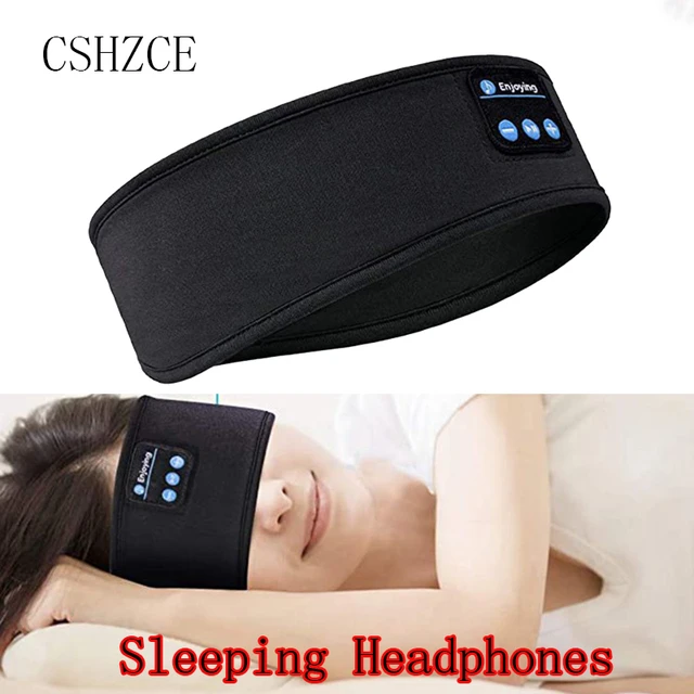 Diadema de auriculares inalámbricos para dormir, auriculares Bluetooth para  dormir de lado, máscara de ojos suave y ligera para dormir, ideal para