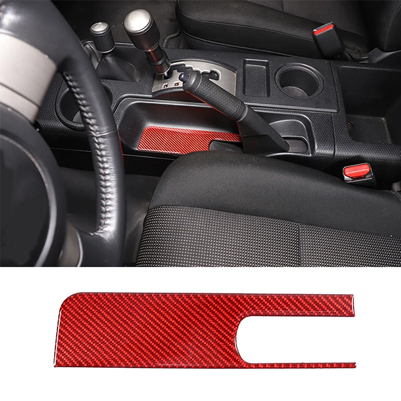 

For 2007-2021 Toyota FJ Cruiser soft carbon fiber car central control handbrake panel cover sticker car interior accessories