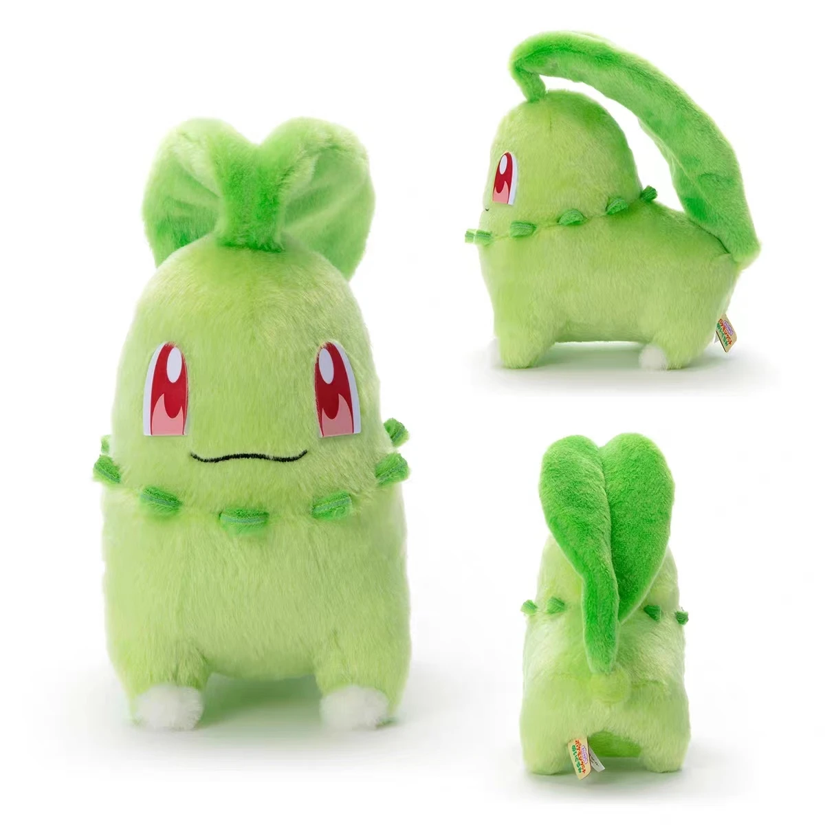 20cm Anime Pokemon Chikorita Stuffed Kawaii Plush Toys Room Decoration Ornaments Gift for Children Toys face less old man snowman candle silicone mold diy christmas tree handmade ornaments dripping plaster decoration mold