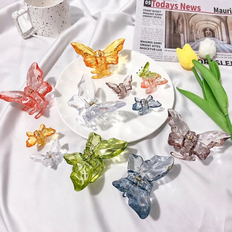 

Заколка для волос, заколка-бабочка, заколка для волос, красочные корейские волосы для девочек, лазер, Аврора, Бабочка, захват, аксессуары для волос