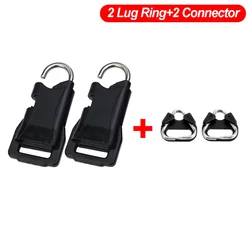 Adjustable Camera Strap Quick Release Buckle with Triangle Split Ring - 2 Connectors 2 Ring