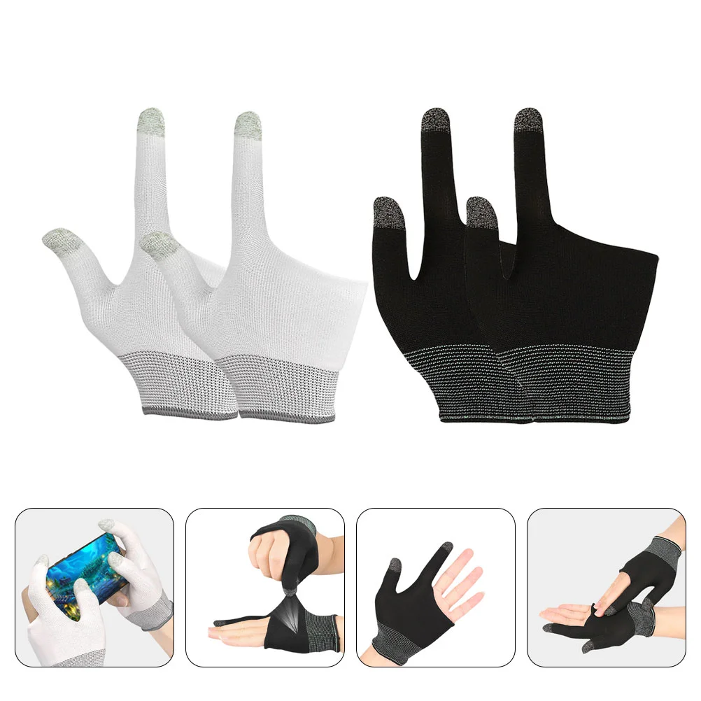 

2 Pairs Touch Game Gloves Game Gloves for Gamer Touchscreen Game Gloves Billiards