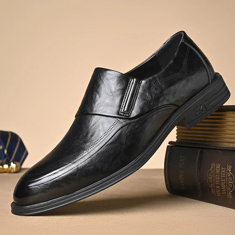 New Business Leather Shoes for Men Men Dress Shoes Formal Oxfords Men's Wedding Shoes Fashion Banquet Flat Luxury Sneakers Men