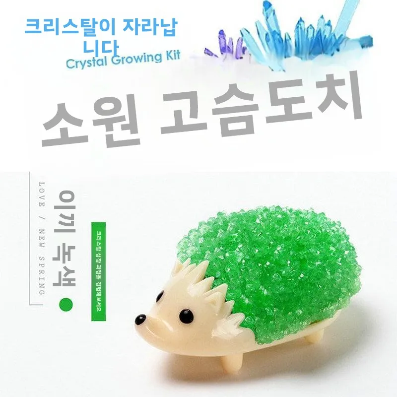 마법 크리스탈 고슴도치 장난감 DIY 재배 과학 실험 소원 성취 장식 새 모델 선물 유리 예술 공예