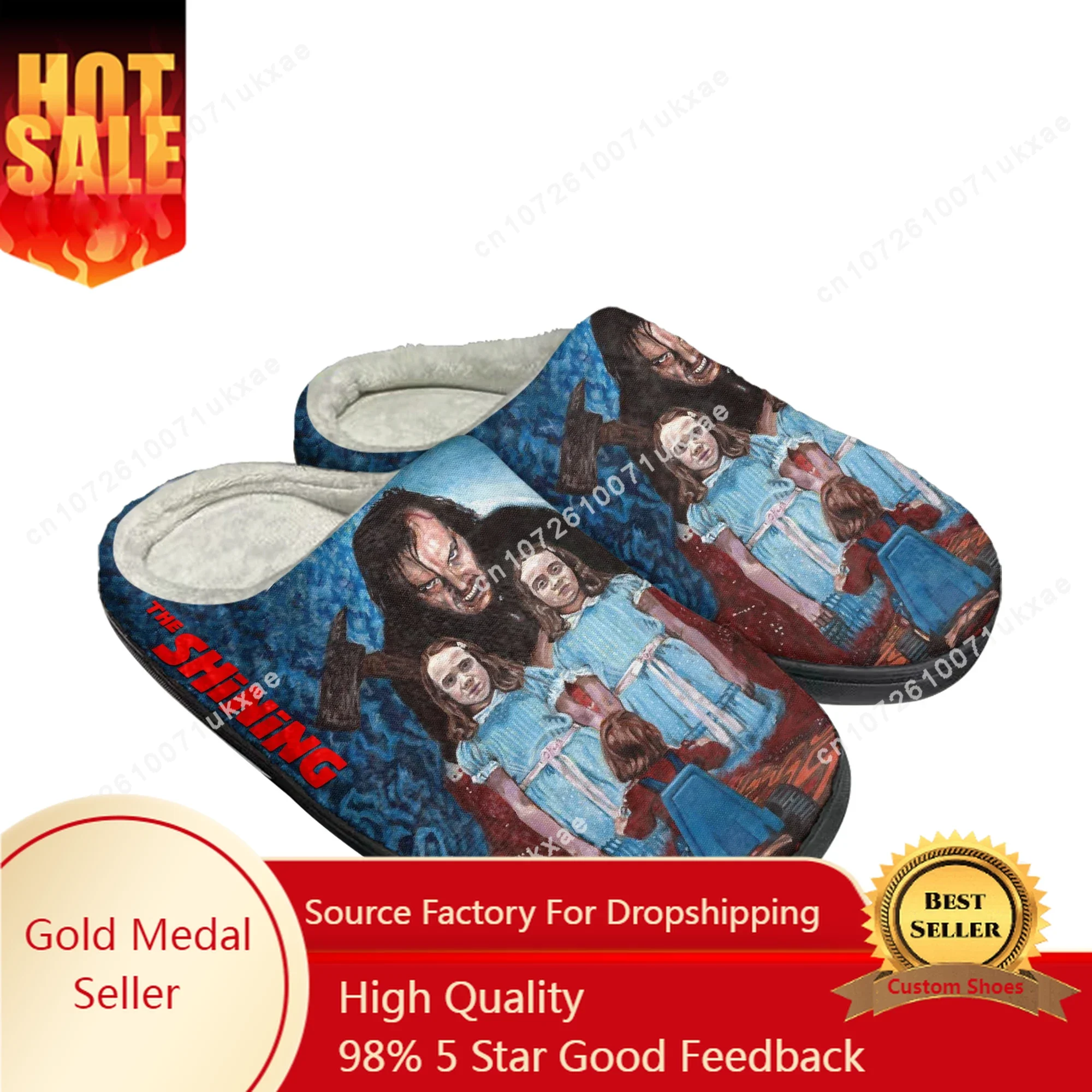 

shining Movie Home Cotton Slippers Mens Womens Jack Torrance Plush Bedroom Casual Keep Warm Shoes Thermal Slipper Custom Shoe