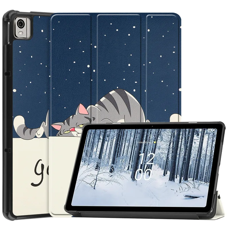 étui en cuir pu avec support étui rabat magnétique pour tablette funda étui pour